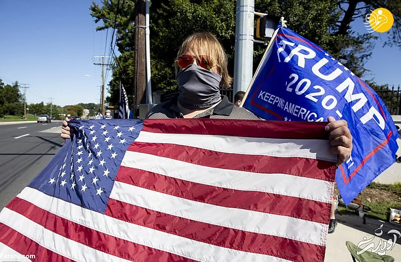 گزارش تصویری دعا برای بهبودی حال دونالد ترامپ